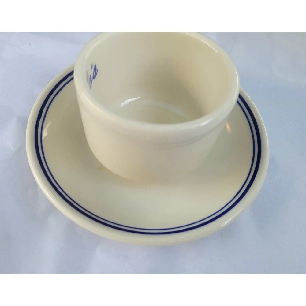 Vintage Homer Laughlin Ceramic Cup & Saucer Mo's‎ Restaurant